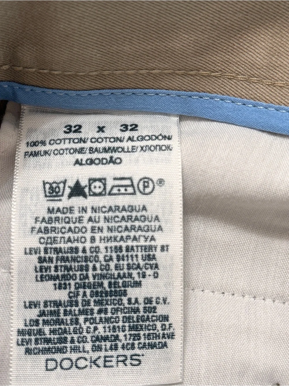 Dockers Men's Signature Lux Cotton Slim Fit Khakis Pants 32x32 Tan